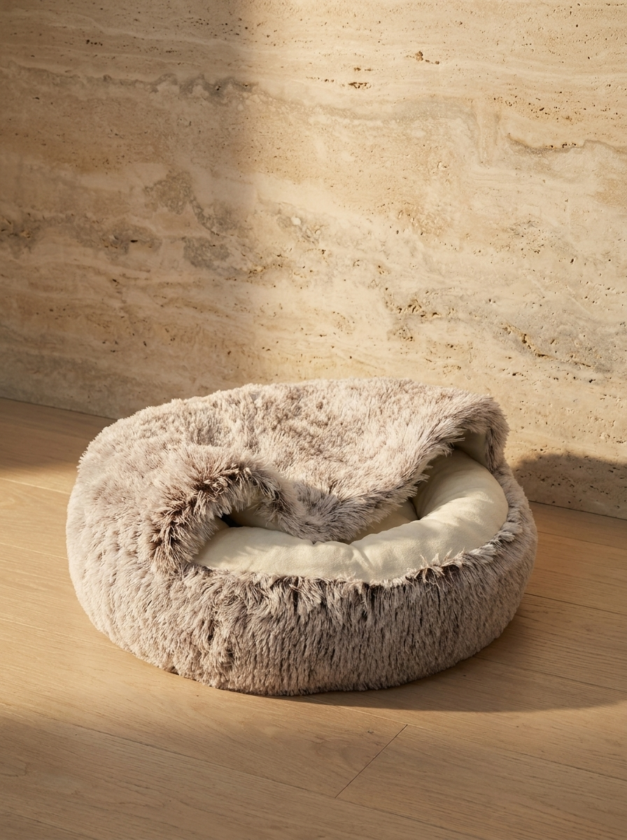Nestora cave bed hood and open front
